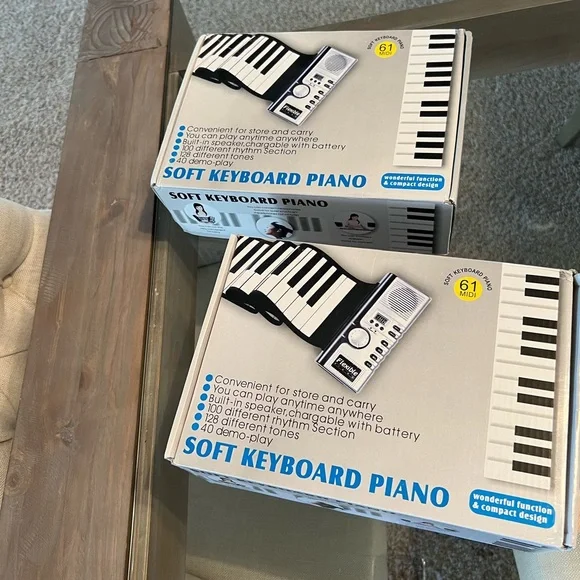 Electronic soft rollable keyboard piano - Picture 2 of 7